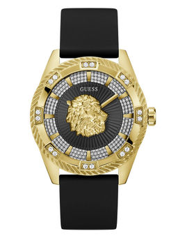 Guess - Men Black Silicon Round Dial Watch (Gw1138G2) (M)