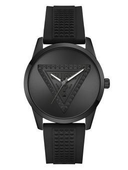 Guess - Men Black Silicon Round Dial Watch (Gw1143G3) (M)