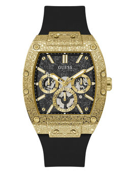 Guess - Men Black Silicon Rectangular Dial Watch (Gw1149G2) (M)