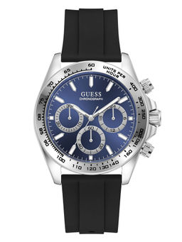 Guess - Men Black Silicon Round Dial Watch (Gw1155G1) (M)