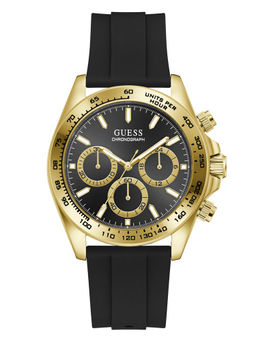 Guess - Men Black Silicon Round Dial Watch (Gw1155G2) (M)