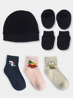 Mi Arcus - Multi-Color Solid Cap, Mittens, Booties, Socks