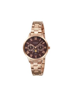 Strand by Obaku - Moon Mini Moonphase Multifunction Brown Round Dial Womens Watch - S728LMVNSV