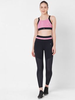 BODD ACTIVE - Punch Pink Snake Skin High Rise Leggings