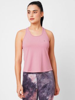 BODD ACTIVE - Sweet Pink Self Design Racerback Tank