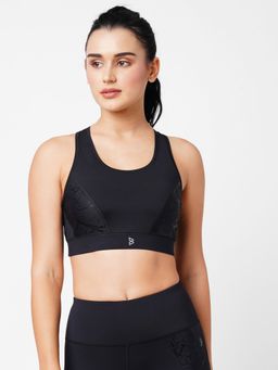 BODD ACTIVE - Black Marble Sports Bra