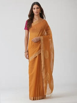 Fabindia - Cotton Silk Chanderi Woven Sari