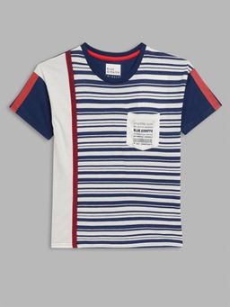 Blue Giraffe - Navy Blue Stripes T-Shirt