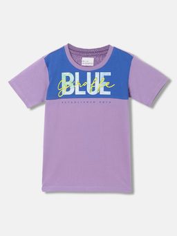 Blue Giraffe - Lavender Colorblock T-Shirt