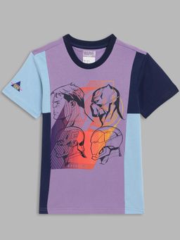 Blue Giraffe - Purple Printed T-Shirt