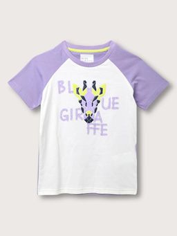 Blue Giraffe - Purple Colorblock T-Shirt
