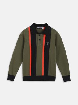 Blue Giraffe - Multi-Color Stripes Polo T-Shirt