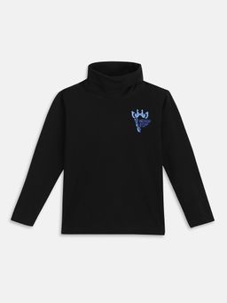 Blue Giraffe - Black Solid T-Shirt