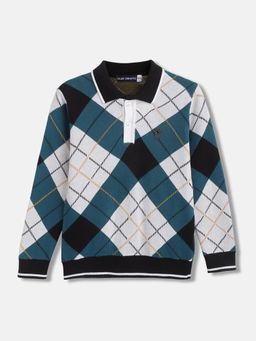 Blue Giraffe - Multi-Color Checks Polo T-Shirt