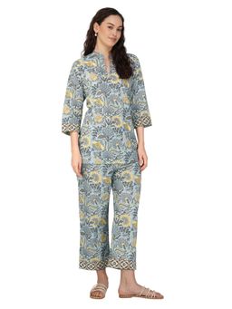 KAHVA - Pure Cotton Printed Casual Co-Ord (Set of 2)