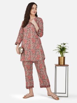 KAHVA - Pure Cotton Printed Casual Co-Ord (Set of 2)