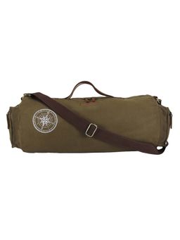 The House of Tara - Khaki Cotton Canvas 20 Inches Travel Duffle Gym Sports 25 Litres Bag