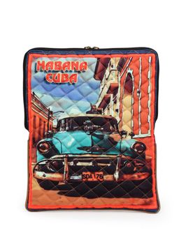 The House of Tara - Red Multi Printed Poly Canvas 15.6 Inches Unisex Laptop Sleeve Slipcase Bag