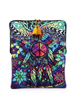 The House of Tara - Purple Multi Printed Poly Canvas 15.6 Inches Unisex Laptop Sleeve Slipcase Bag