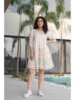 Autumnlane - Hemal Angel Embroidery Cotton Dress