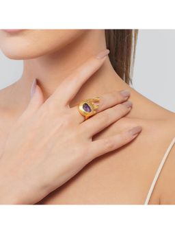 ZARIIN - Power Drops Ring with Amethyst