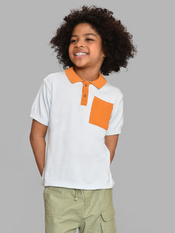 Mi Arcus - Ice Blue Color Solid Polo Neck Half Sleeves T-Shirt