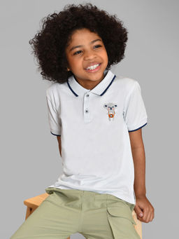 Mi Arcus - Solid Ice Blue Half Sleeves Cotton Polo T-Shirt