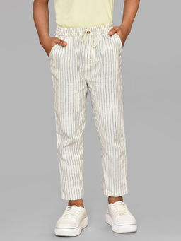 Mi Arcus - Stripes Cotton Cream Trouser Cream