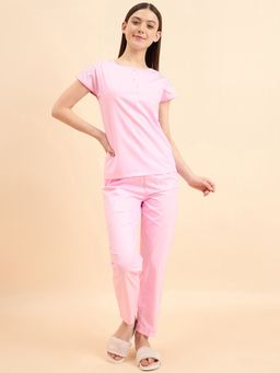 Sweet Dreams - Women Printed T-Shirt and Pyjama ( Set of 2)