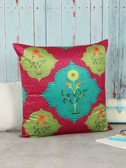 India Circus by Krsnaa Mehta - Blossom Tales Blended Velvet Cushion Cover