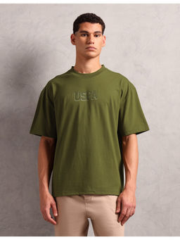 U.S. POLO ASSN. - Men Olive Oversized Fit Breathable OEE11 Lounge T-shirt