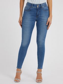 Guess - Women Blue Washed Mid-Rise Ankle Length Jeans