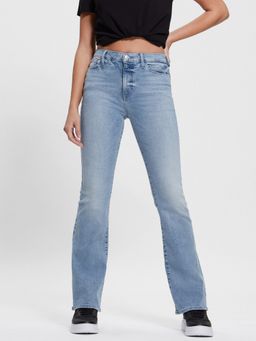 Guess - Women Blue Washed High-Rise Full Length Jeans