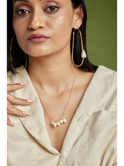 AMOSSH - White Brass 18K Gold Plated Necklace