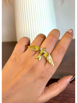 AMOSSH - Gold Steel 18K Gold Plated Ring (6)