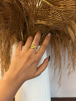 AMOSSH - Gold Steel 18K Gold Plated Ring (6)