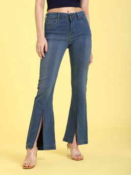 Flying Machine - Mid Rise Split Hem Flared Fit Jeans