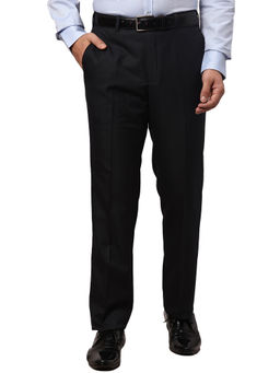 Park Avenue - Slim Fit Solid Black Formal Trouser