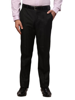 Park Avenue - Slim Fit Solid Black Formal Trouser