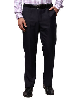 Park Avenue - Regular Fit Solid Black Formal Trouser