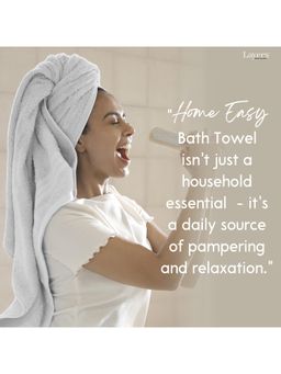 Layers - Home Easy Cotton 450 Gsm White Bath Towel (L)
