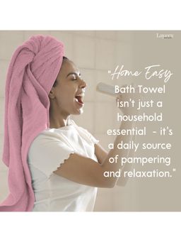 Layers - Home Easy Cotton 450 Gsm Pink Bath Towel (L)
