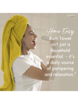 Layers - Home Easy Cotton 450 Gsm Yellow Bath Towel (L)