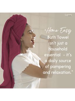 Layers - Home Easy Cotton 450 Gsm Purple Bath Towel (L)