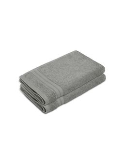 Layers - Home Easy Cotton 450 Gsm Grey Hand Towels - Pack of 2 (M)