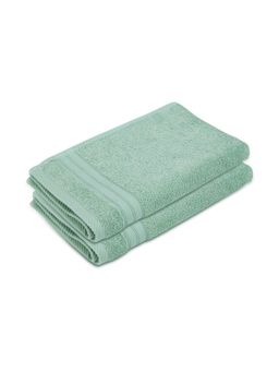 Layers - Home Easy Cotton 450 Gsm Green Hand Towels - Pack of 2 (M)