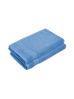 Layers - Home Easy Cotton 450 Gsm Blue Hand Towels - Pack of 2 (M)