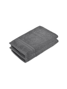 Layers - Home Easy Cotton 450 Gsm Grey Hand Towels - Pack of 2 (M)