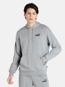 Puma - Essential Small Logo Regular Fit Mens Grey Hoodie
