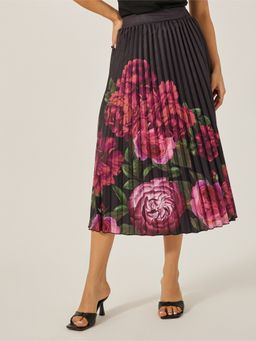 Styli - A-Line Pleated Midi Skirt
